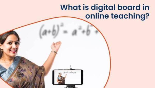 What is a digital board in online teaching?