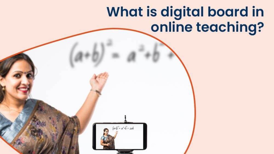 What is a digital board in online teaching?